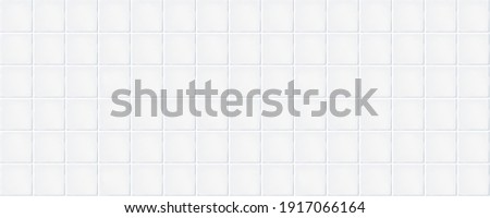 White rustic ceramic tiles. Seamless pattern, square white rustic tiles. Vector illustration.
