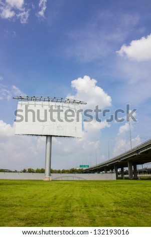 Highway advertising board