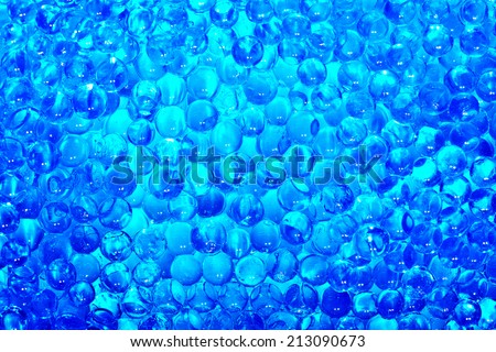Background of blue water balls forming a pattern