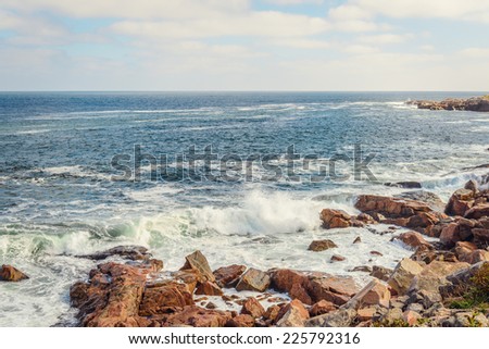 Ocean coast (Cabot Trail, Cape Breton, Nova Scotia, Canada)