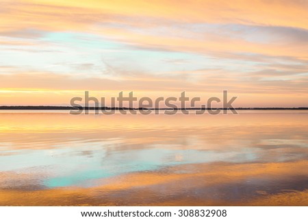 Sunset on Panmure IslandÃ¢??s coast (Prince Edward Island, Canada)