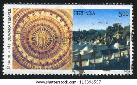 INDIA - CIRCA 2009: stamp printed by India, shows Dilwara temple, circa 2009
