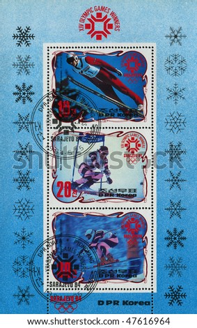 NORTH KOREA - CIRCA 1984: 1984 Winter Olympics, circa 1984.