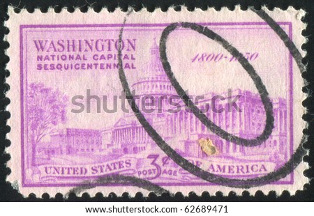 UNITED STATES - CIRCA 1950: stamp printed by United states, shows United States Capitol, circa 1950