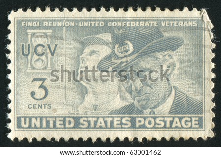 UNITED STATES - CIRCA 1951: stamp printed by United states, shows Veterans, United Confederate Veterans Final Reunion Issue, circa 1951