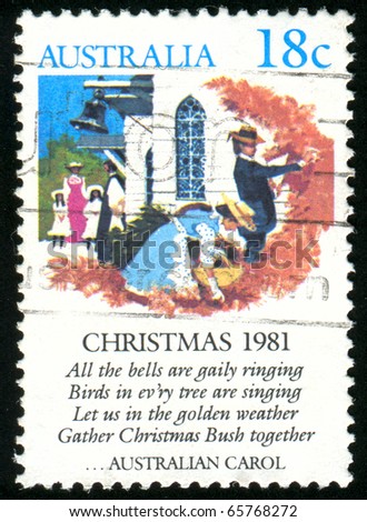 AUSTRALIA - CIRCA 1981: stamp printed by Australia, shows Christmas Bush, circa 1981