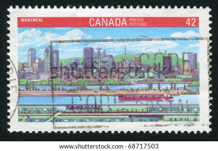 CANADA - CIRCA 1992: stamp printed by Canada, shows City of Montreal, circa 1992