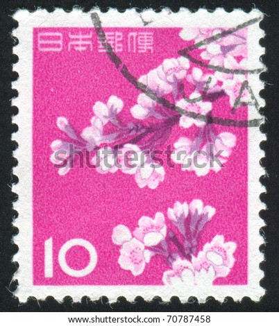 Japan - Circa 1961: Stamp Printed By Japan, Shows Cherry Blossoms ...