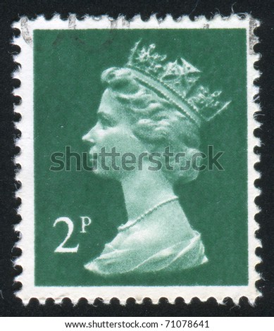 GREAT BRITAIN - CIRCA 1982: stamp printed by Great Britain, shows queen Elizabeth II, circa 1982