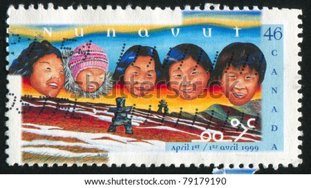 CANADA - CIRCA 1999: stamp printed by Canada, shows Creation of the Nunavut Territory, circa 1999