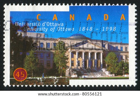 CANADA - CIRCA 1998: stamp printed by Canada, shows University of Ottawa, 150th Anniv., circa 1998