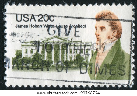 UNITED STATES - CIRCA 1981: stamp printed by United States of America, shows architect of White house, circa 1981