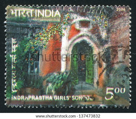 INDIA - CIRCA 2006: stamp printed by India, shows Indraprastha Girls School, circa 2006