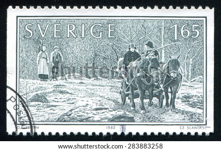 SWEDEN - CIRCA 1982: stamp printed by Sweden, shows people, circa 1982