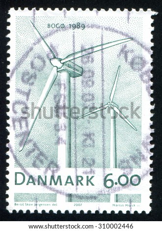 DENMARK - CIRCA 2007: stamp printed by Denmark, shows electricity, circa 2007
