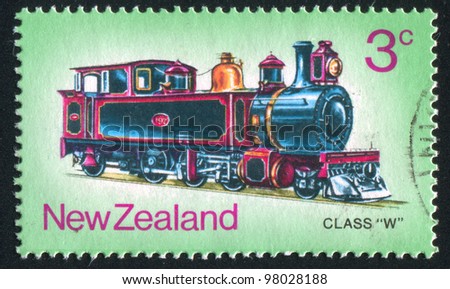 NEW ZEALAND - CIRCA 1973: stamp printed by New Zealand, shows locomotive, circa 1973