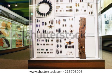 FRANKFURT AM MAIN, GERMANY, July The 31st 2014: The Senckenberg Museum exhibits the recent biodiversity of life and evolution of organisms of planet Earth.