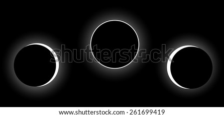 Vector full solar eclipse phases