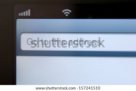 Screen With Address Bar of Web Browser