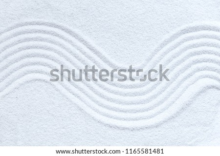Zen pattern in white sand Stok fotoğraf © 