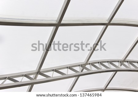 Plastic roof with the iron construction