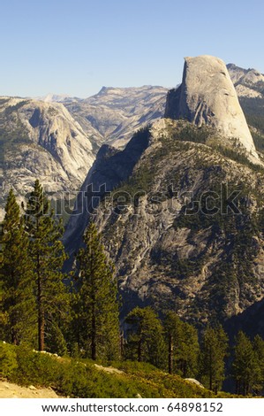View from Glacier Point in Yosemite National Park, California.
