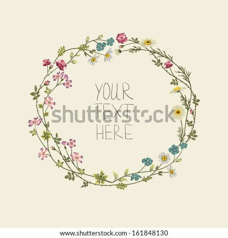 Vector Floral Frame - 161848130 : Shutterstock