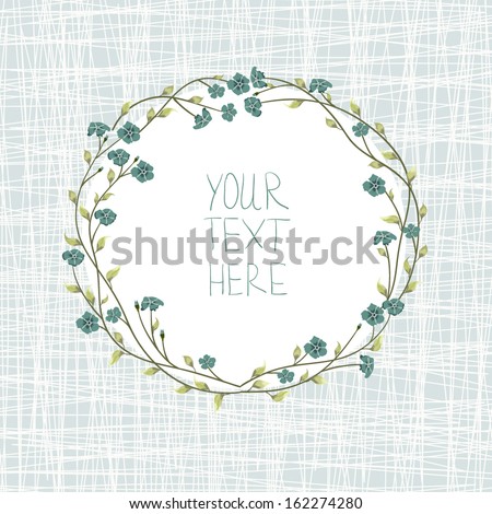 Vector Floral Wreath - 162274280 : Shutterstock