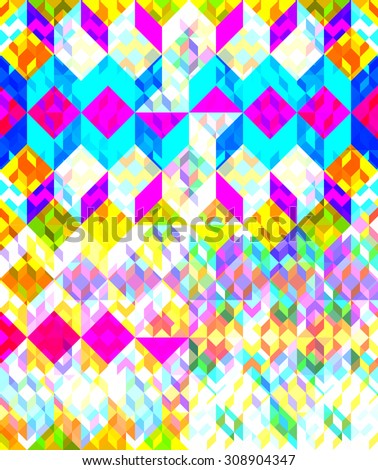 Abstract colorful low poly background in op art style