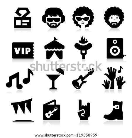 Party Icons Stock Vector 119558959 : Shutterstock