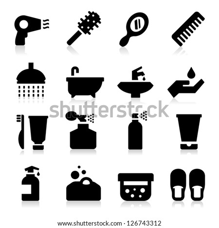 Personal Care Icons Stock Vector Illustration 126743312 : Shutterstock