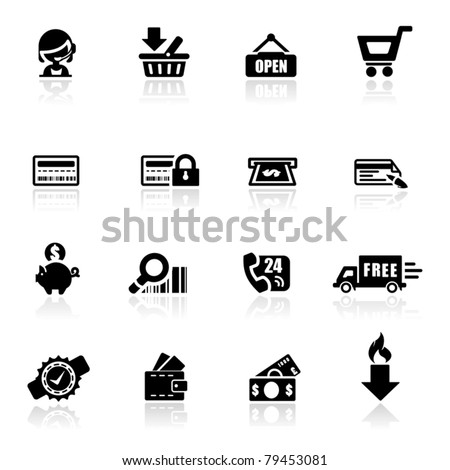 Icons set Shopping