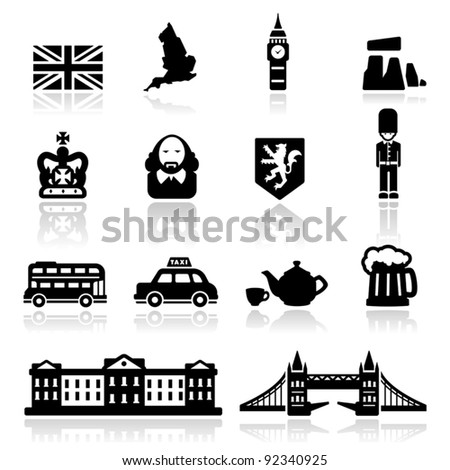 Icons set British Culture