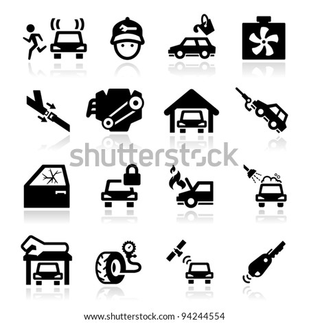 Auto Repairs Icons set - Elegant series