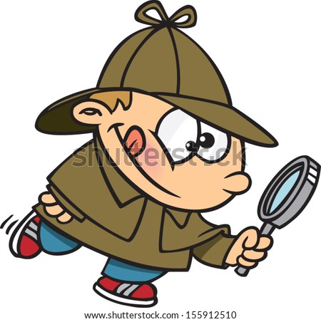 Cartoon Boy Dressed As A Detective Stock Vector 155912510 : Shutterstock