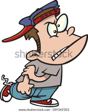 Cartoon Bully Ready To Fight Stock Vector Illustration 189369302 ...