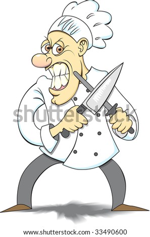 This Is An Angry Chef Stock Vector 33490600 : Shutterstock