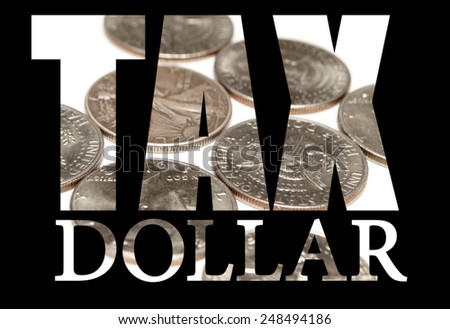 Tax Dollar, Silver Dollar Coins and Half Dollars, Taxes
