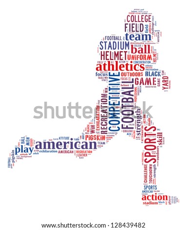 American Football Player Info-Colorful Text Graphic And Arrangement ...