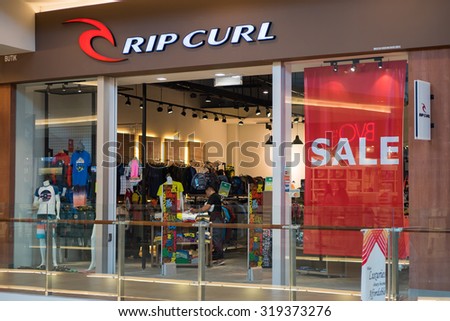 SEPANG, MALAYSIA - SEPTEMBER 20, 2015: Ripcurl store outlet at Mitsui Outlet Park KLIA in Sepang, Selangor.