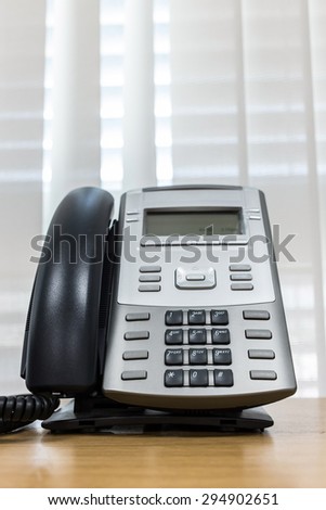 telephone on table work of room service business office