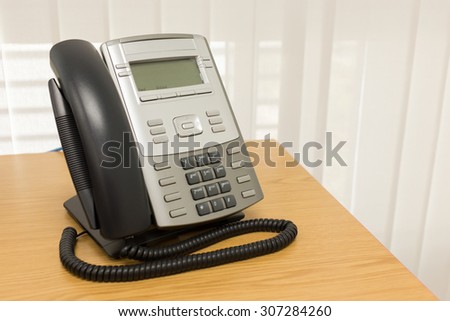 telephone on table work of room service business office