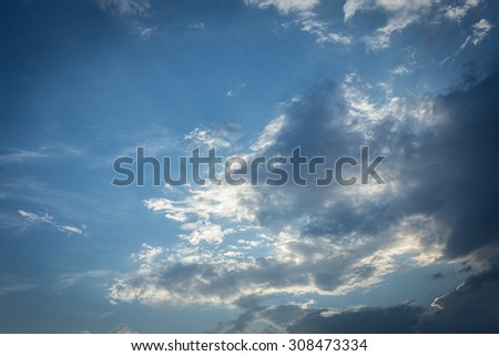 blue sky with cloud, beautiful sky have a nice day