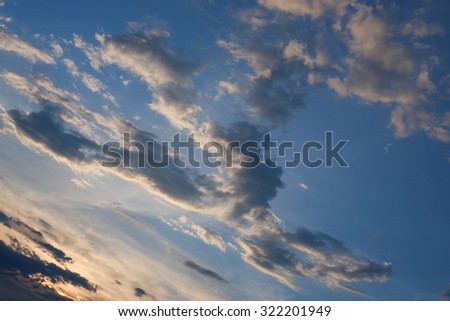 beautiful dramatic sunset sky, image scenic background