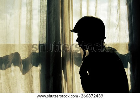 One soldier silhouette