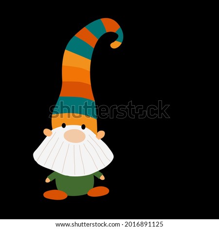 Garden gnome. Fairytale character for your design