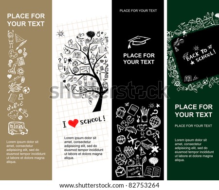 School banners design with place for your text