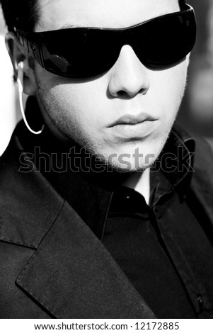 Young model performing security agent