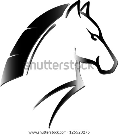 Angry Horse Head Tattoo Stock Vector Illustration 125523275 : Shutterstock