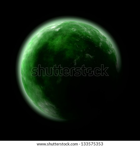 abstract image of green planet